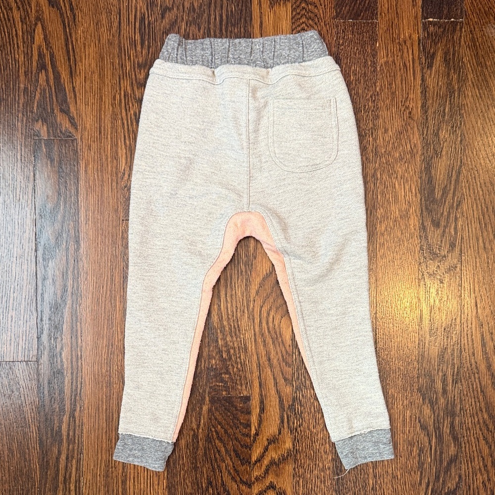 Girls Heather Gray Joggers with Pink Trim and Shimmer accents - Picture 4 of 8